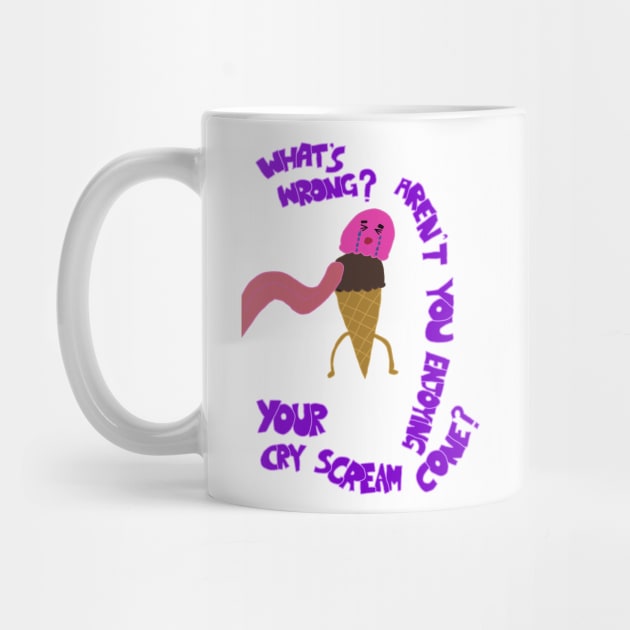 Cry Scream Cone Illustration by HFGJewels